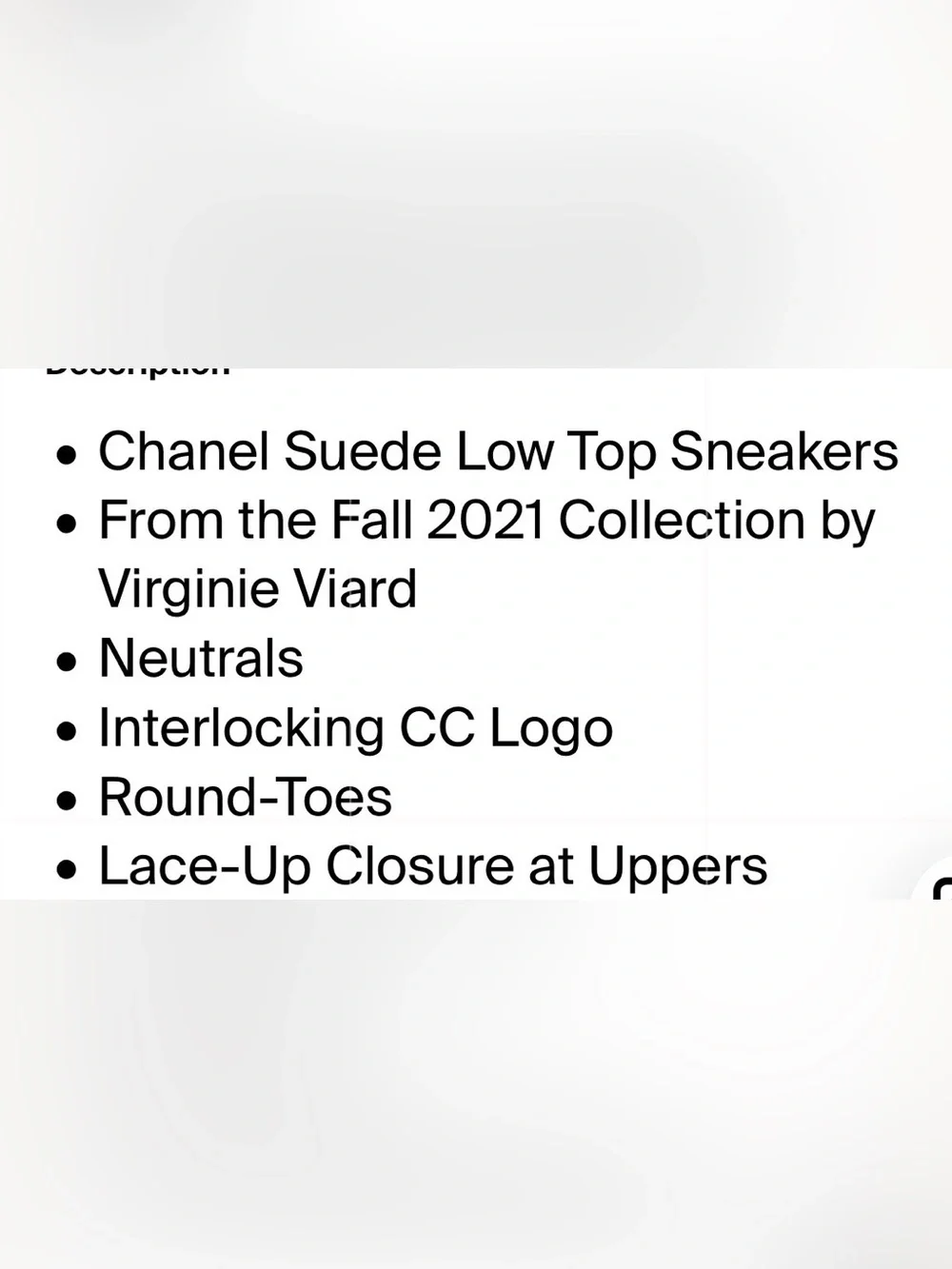 Chanel 2021 Interlocking CC logo Sneaker